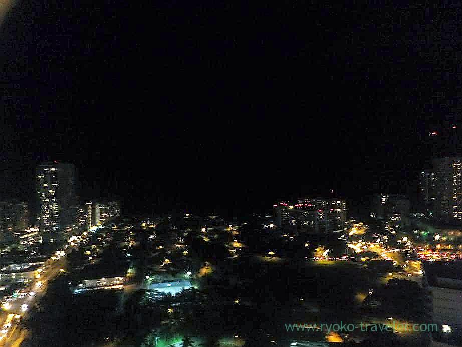 Night view from my hotel Honolulu(Honolulu 2012 winter)