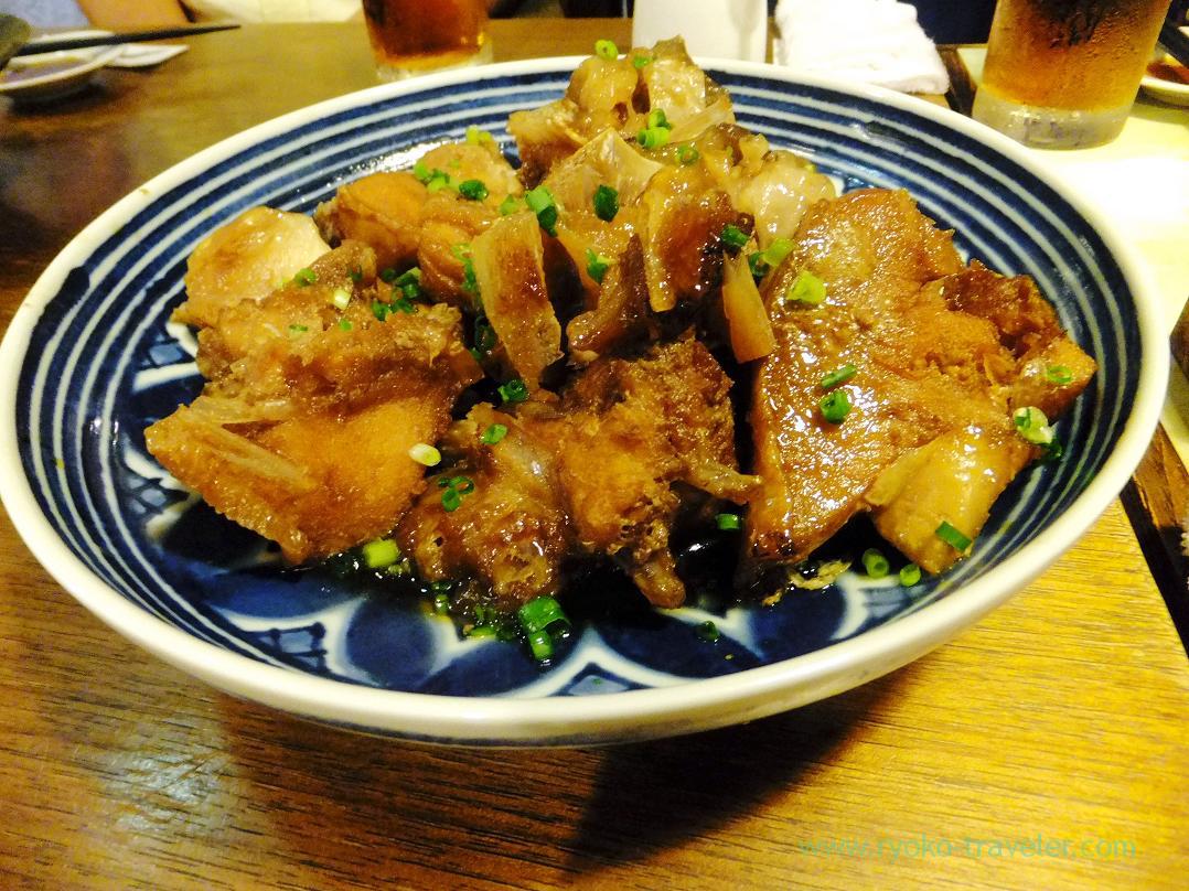 Boiled longtooth grouper with soy sauce, Kashigashira (Tsukiji)