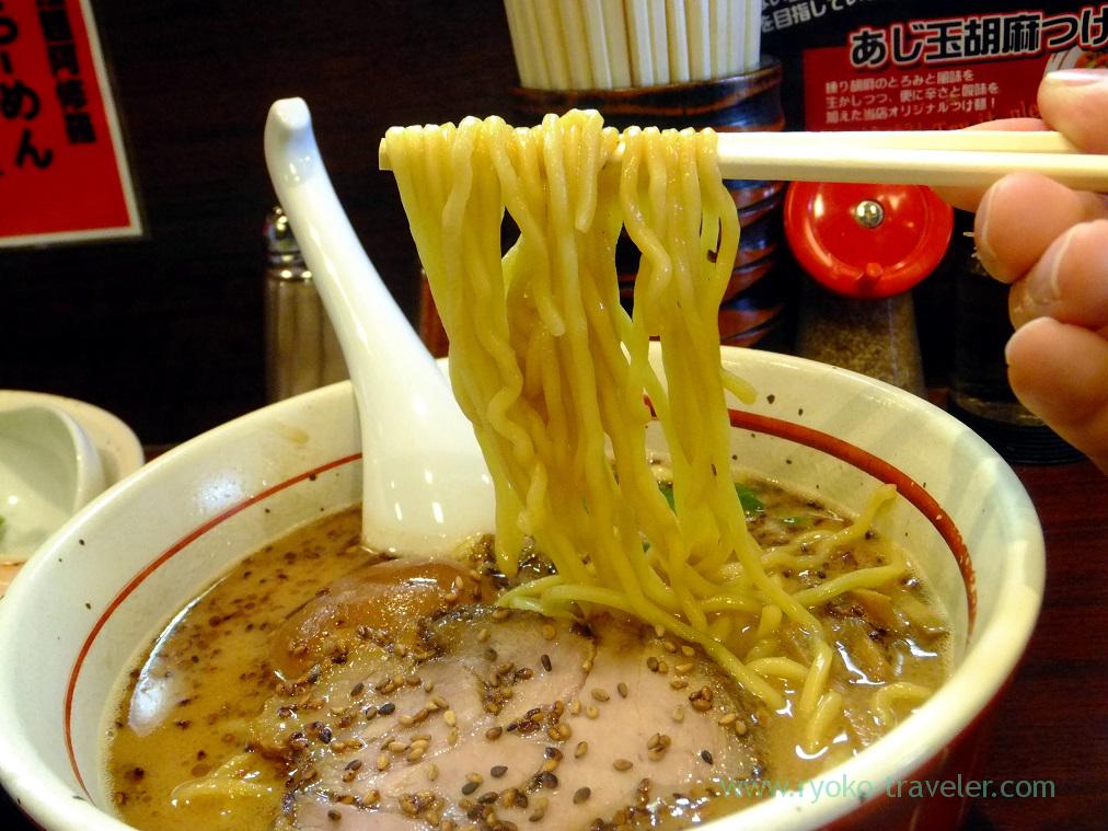 Noodles of sesami ramen, Ramen Asyura (Funabashi)
