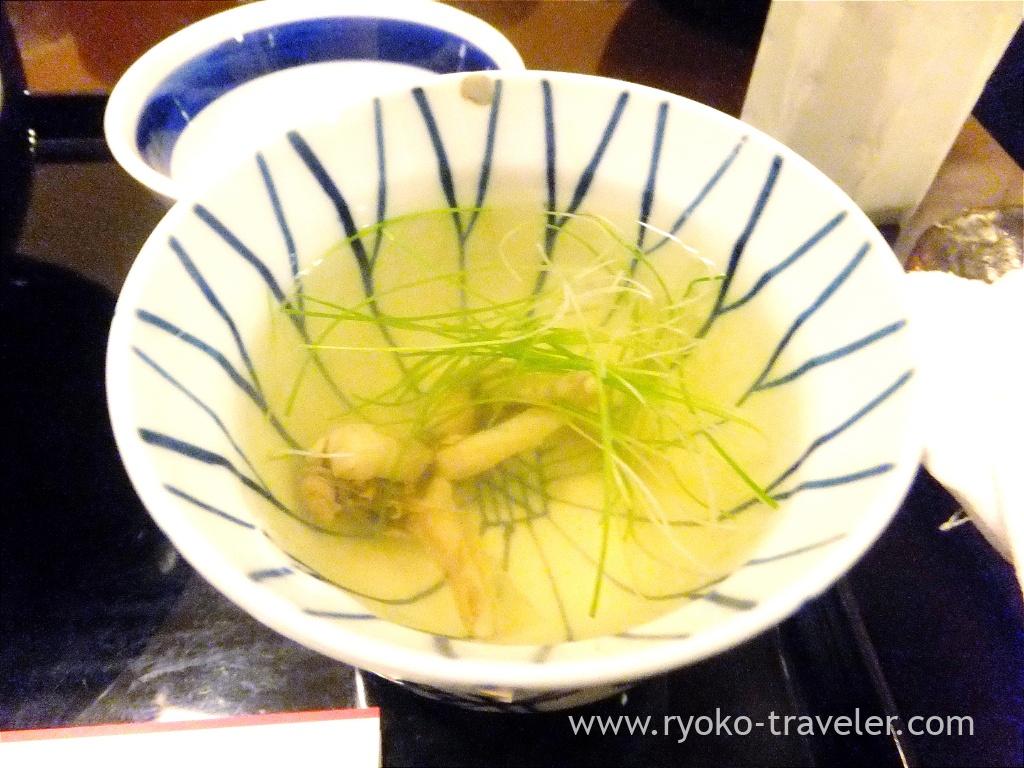 clear soup made from eel's livers, Chikuyotei Honten (Tsukiji)