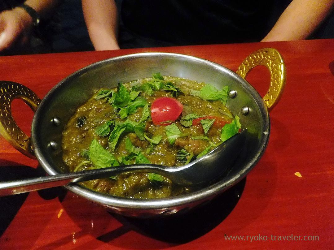 Lamb and mint curry,Kamal pool (Kiba)