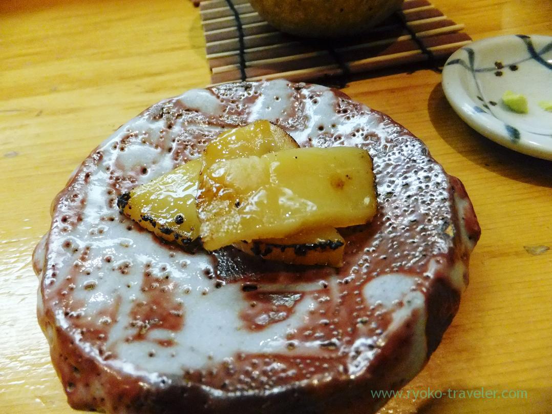 Marinated pen shell with miso sauce, Miyakozushi (Bakuro-Yokoyama)