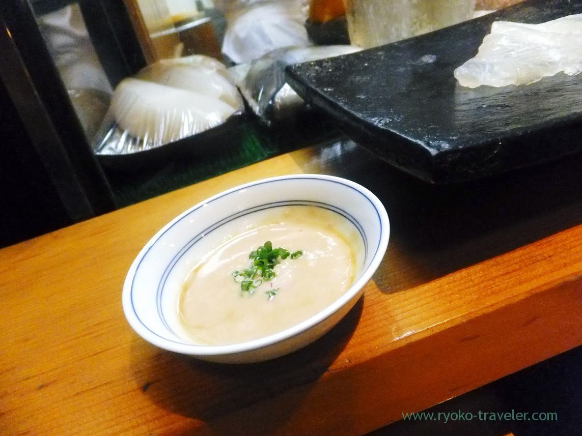 Filefish with its innards and soy sauce, Miyakozushi (Bakuro-Yokoyama)