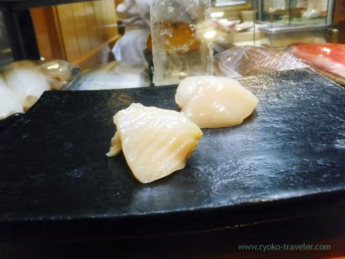 Razor clam and wild scallop, Miyakozushi (Bakuro-Yokoyama)