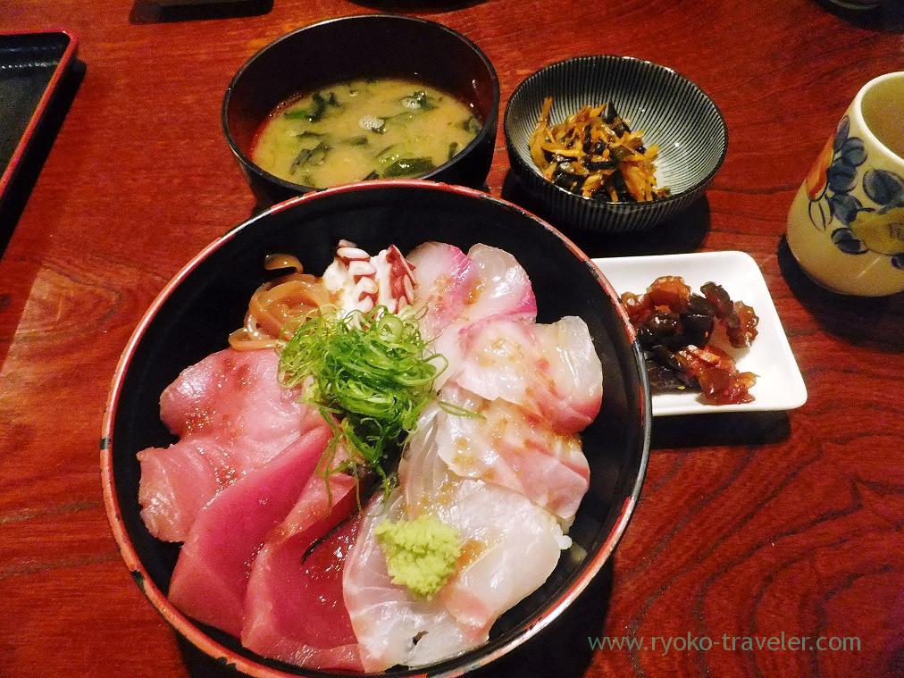 Sashimi bowl set, Maguro-ichi (Funabashi)
