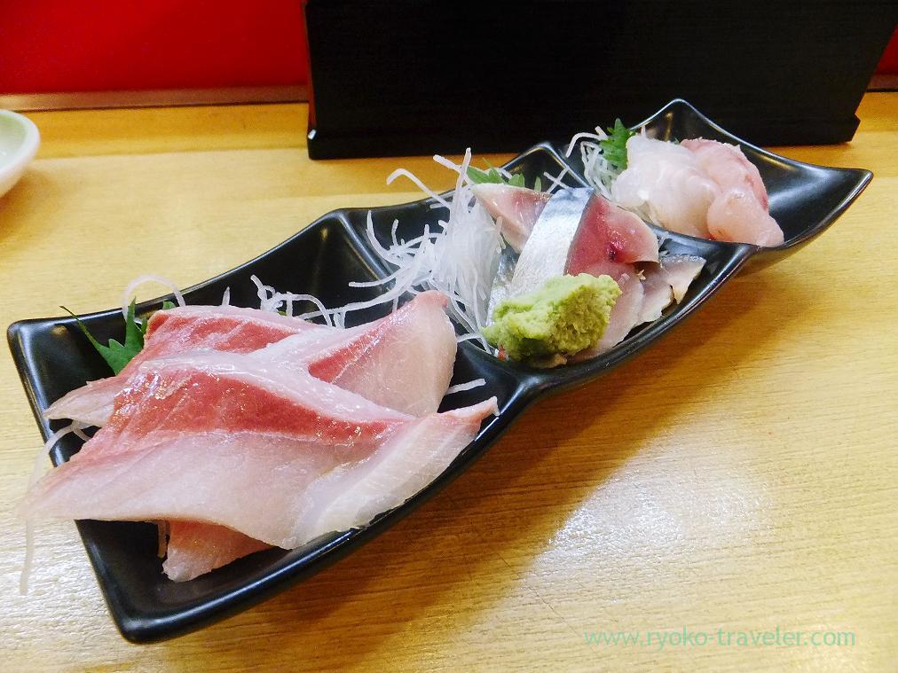 three species of sashimi, Kaisyo-zushi (Shimousa Nakayama)