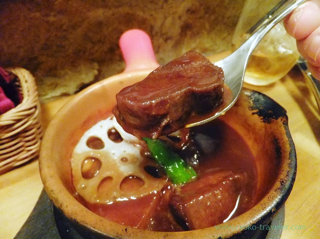 Stewed beeftongue with demi-glace sauce, Hachijuro Shoten (Funabashi)