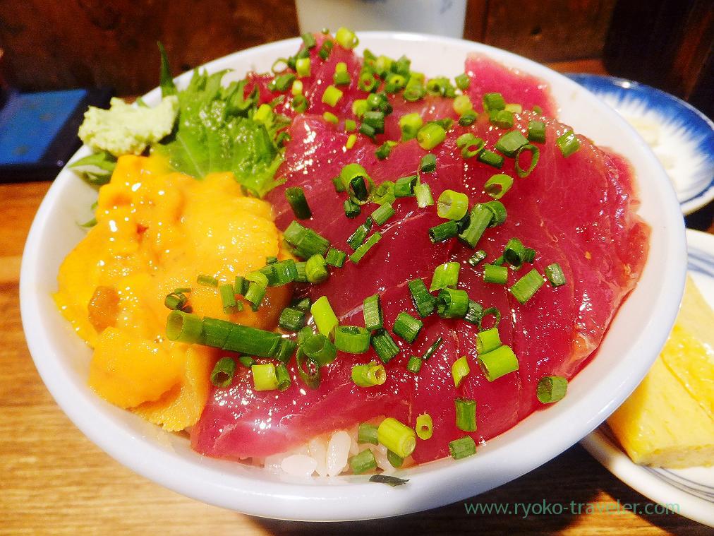 Tuna and sea urchin, Hajime Sengyo-ten (Tsukiji)
