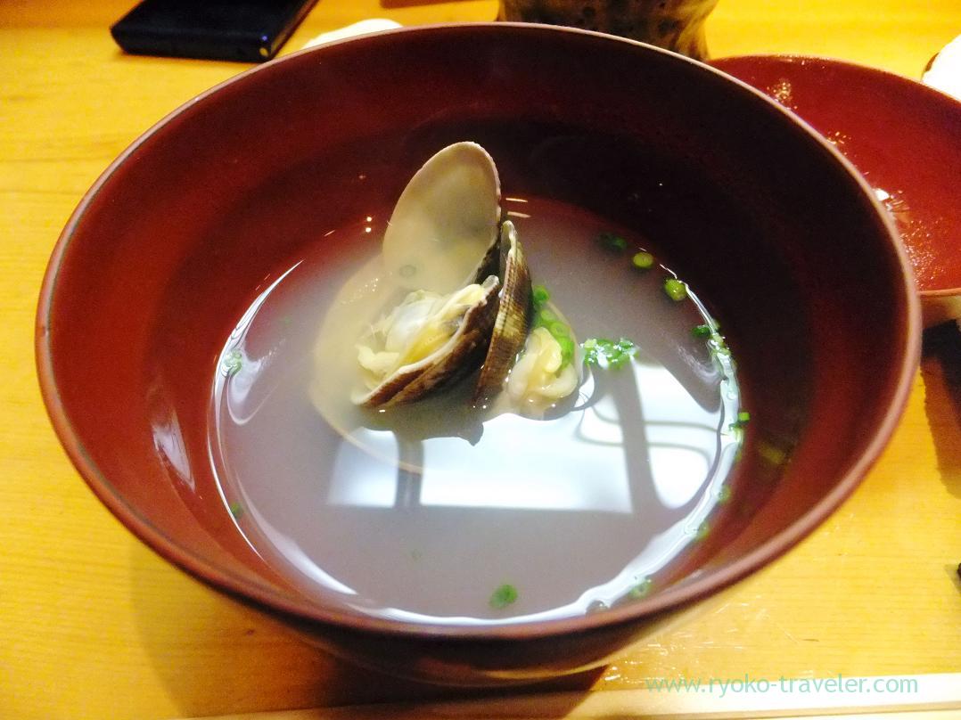 Asari clam soup, Miyakozushi (Bakuro-Yokoyama)