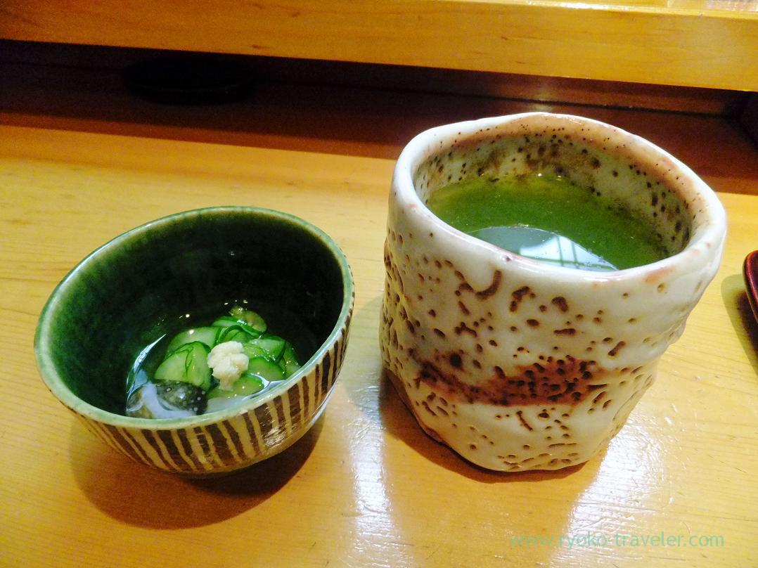 Sea cucumber and green tea, Miyakozushi (Bakuro-Yokoyama)