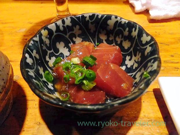 Tuna dressed with yuzu pepper, Kashigashira (Tsukiji)