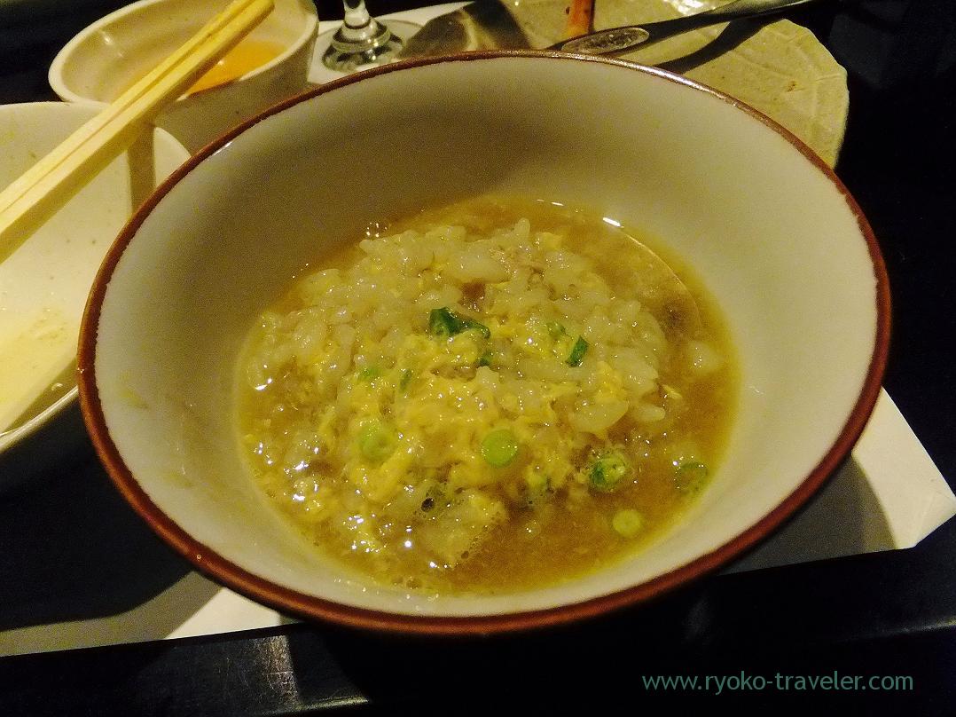 rice porridge after hotpot, Fujimura (Tsukiji)