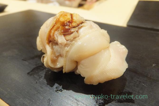 Boiled clam, Sushi Hashimoto (Shintomicho)