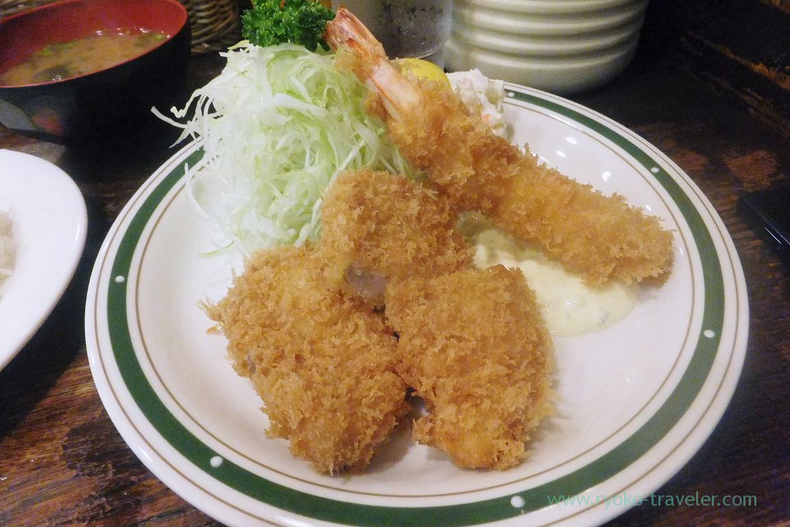 Fillet cutlet and deep frie shrimp , Cutlet Yotsuya Takeda (Yotsuya)
