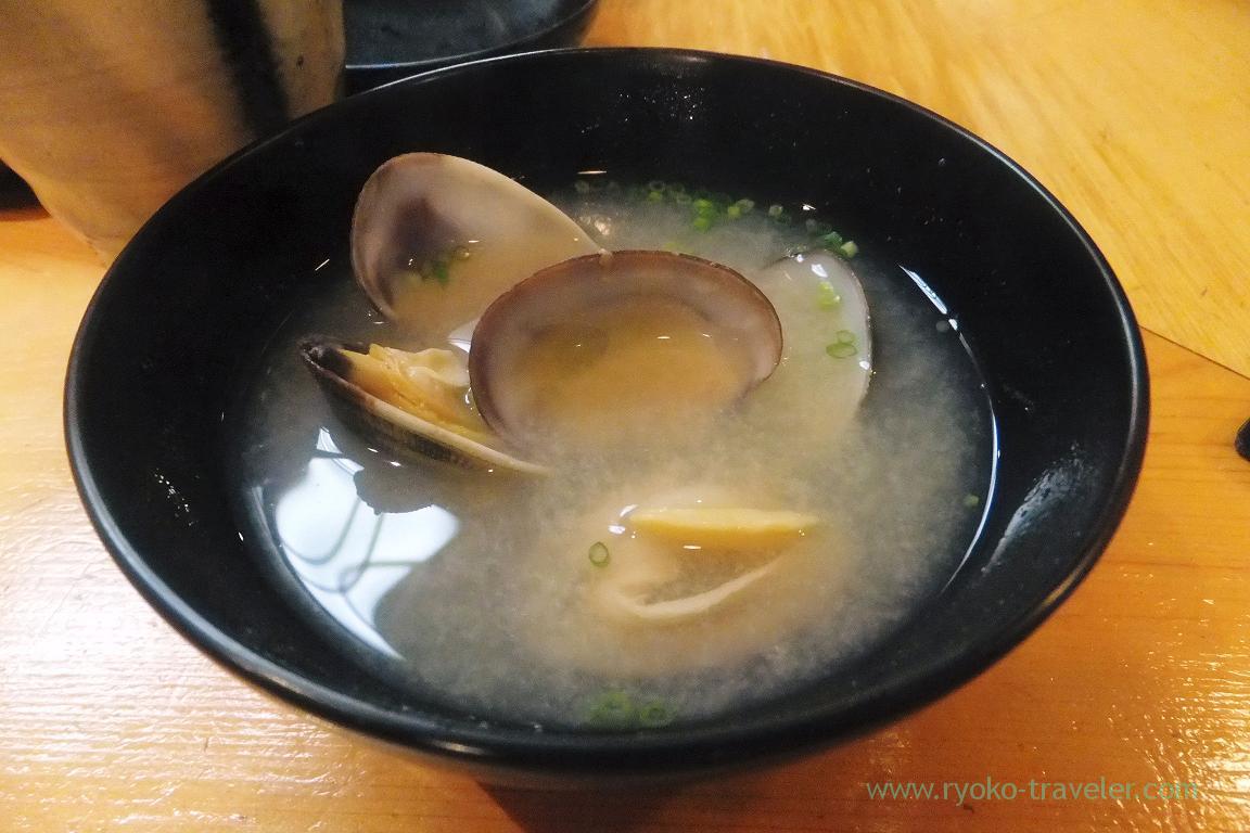 Miso soup with asari clam, Miyakozushi (Bakuro-Yokoyama)
