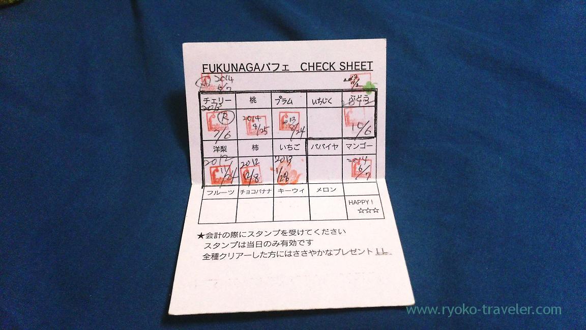 Point card, Fukunaga Fruits Parlor (Yotsuya-sanchome)