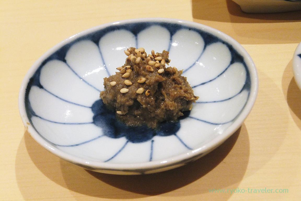 Minced sweet fish, Sushi Hashimoto (Shintomicho)