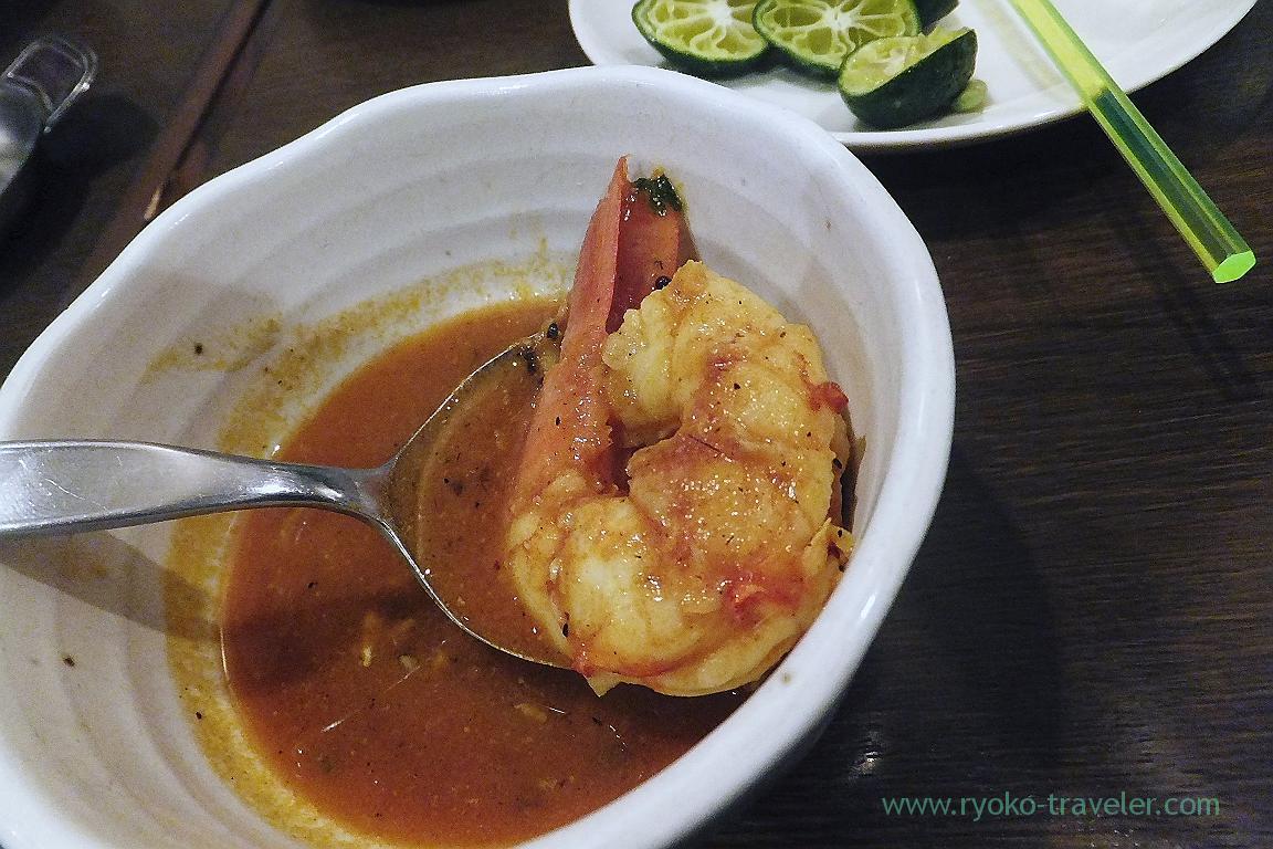 Shrimp of shrimp rassam, Anjuna (Takahatafudo)