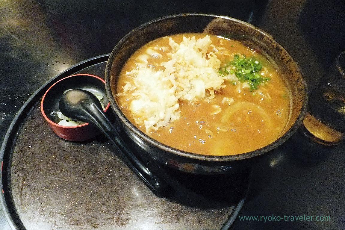 Curry Soba with oyster tempura, Choseian (Tsukiji)