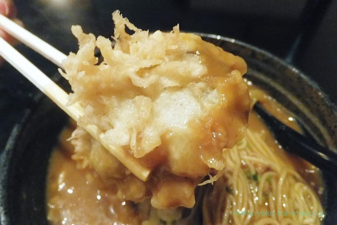 Picked oyster of Curry Soba with oyster tempura, Choseian (Tsukiji)