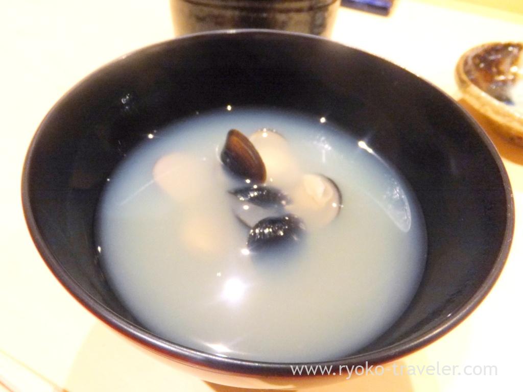 Shijimi clam soup, Sushi Hashimoto (Shintomicho)