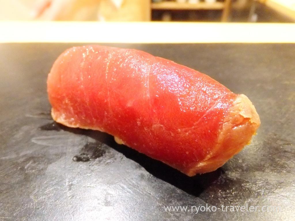 Marinated tuna with soy sauce, Sushi Hashimoto (Shintomicho)