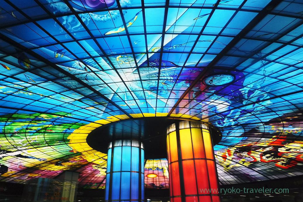 Stained glass3, Formosa Boulevard station, Kaohsiung, Taiwan Kaohsiung 2015 (Narita)