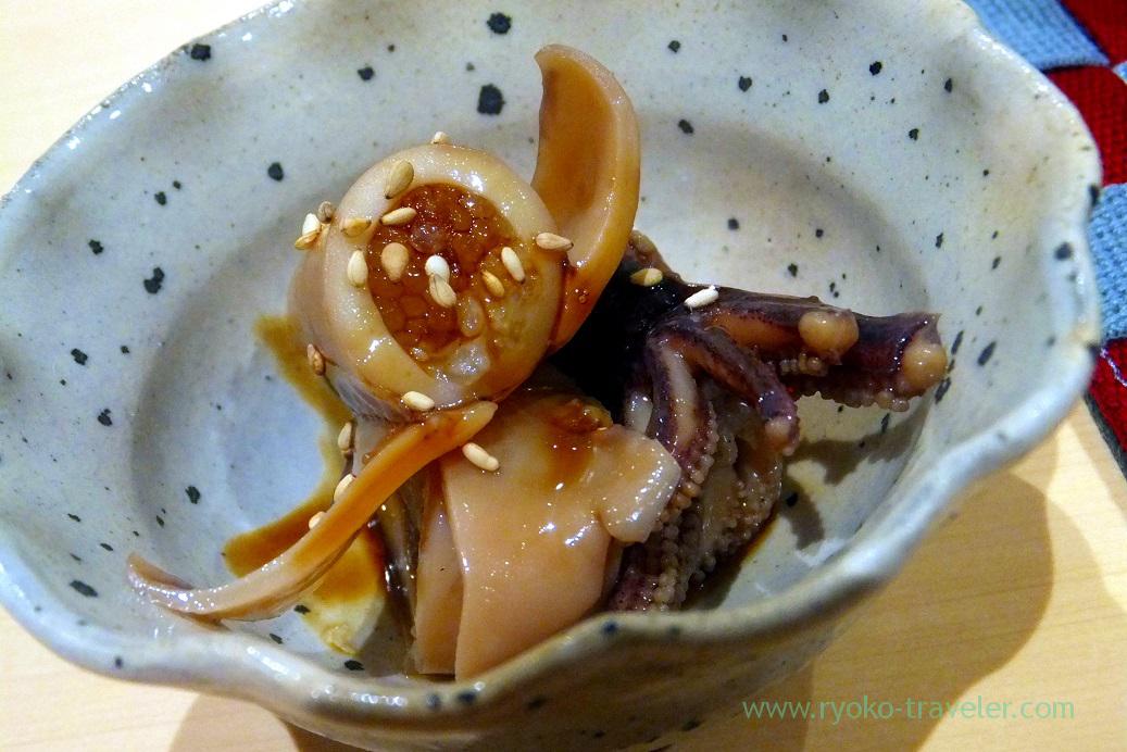 Boiled squid, Sushi Hashimoto (Shintomicho)