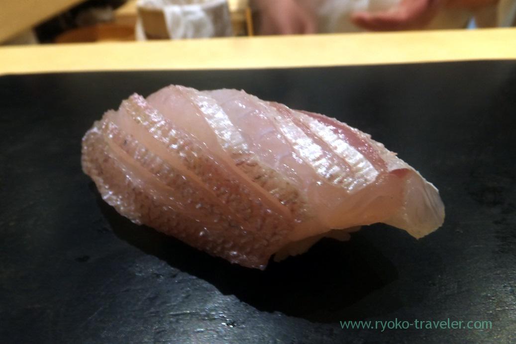Young red seabream, Sushi Hashimoto (Shintomicho)
