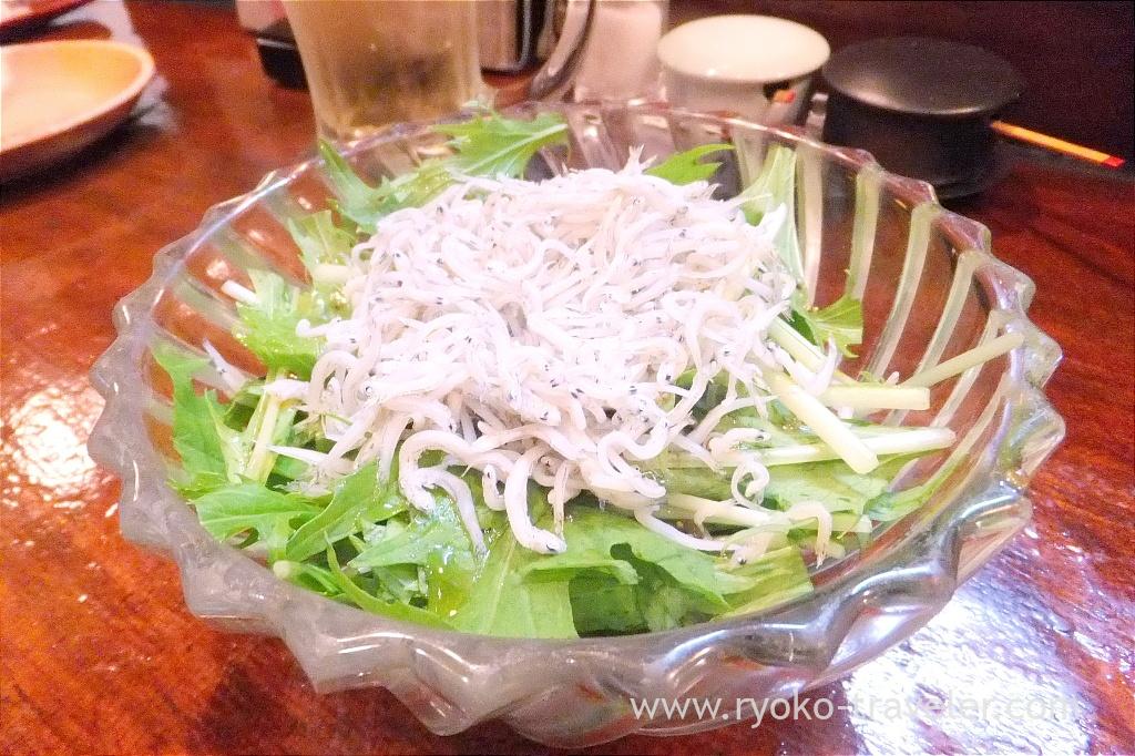 Young sardine and mizuna salad, Suageya (Koiwa)