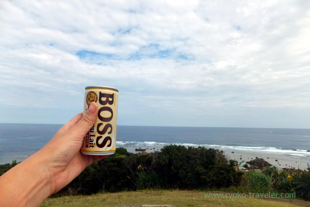 Cheers with coffee, Cape Ayamaru (Amami 2015)