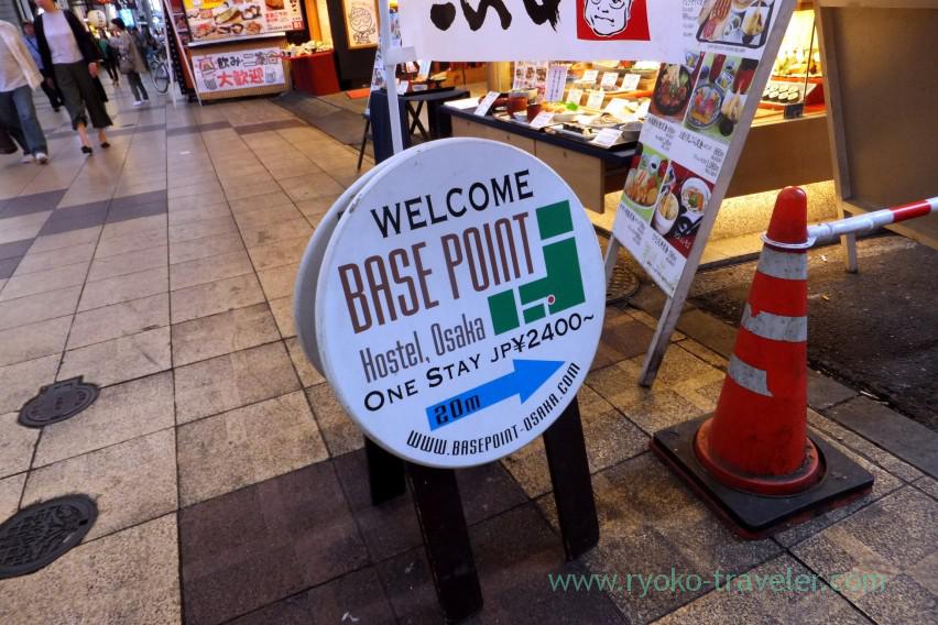 Signboard, Hostel Base Point Osaka (Namba)